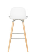 Bar stool Albert Kuip set of 2 – made of polypropylene plastic in White