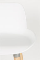 Bar stool Albert Kuip set of 2 – made of polypropylene plastic in White