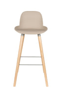 Bar stool Albert Kuip set of 2 – made of polypropylene plastic in Taupe
