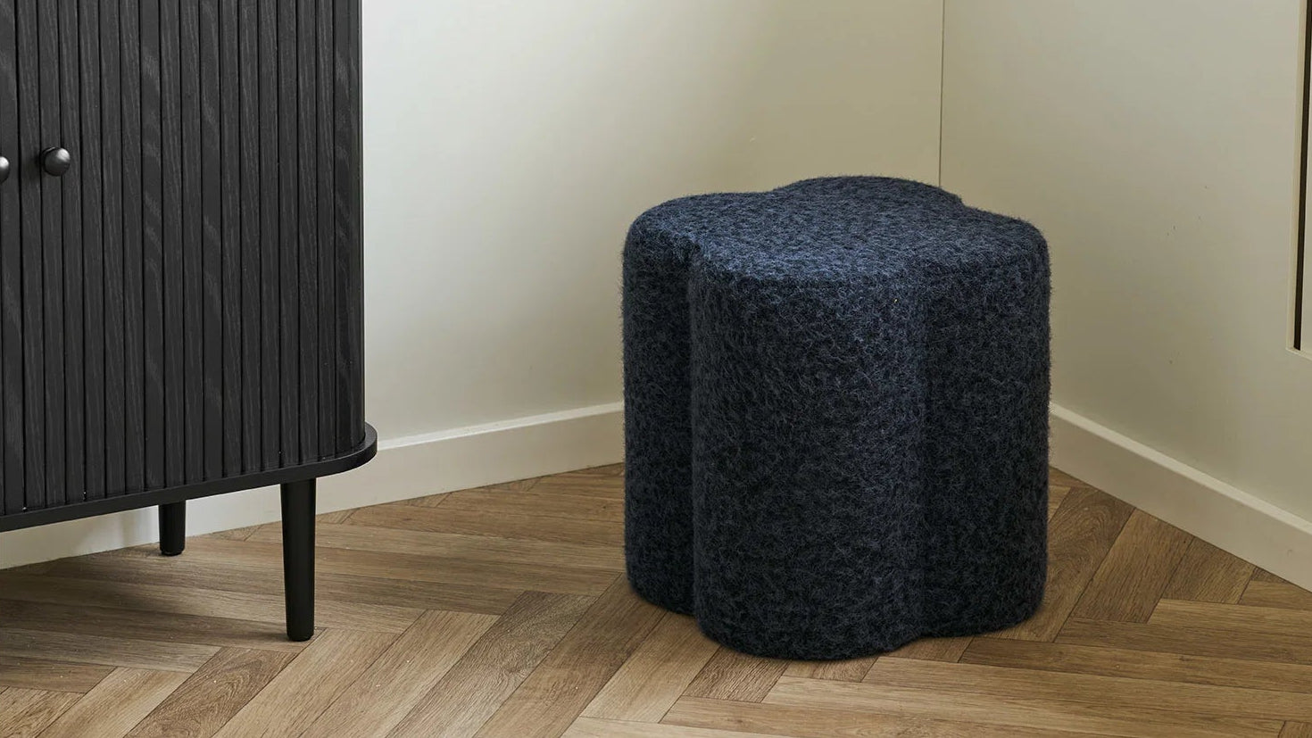 Mercury side stool - made of blue polyester