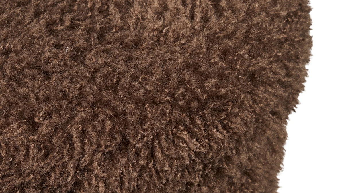 Gibson side stool - with brown teddy polyester