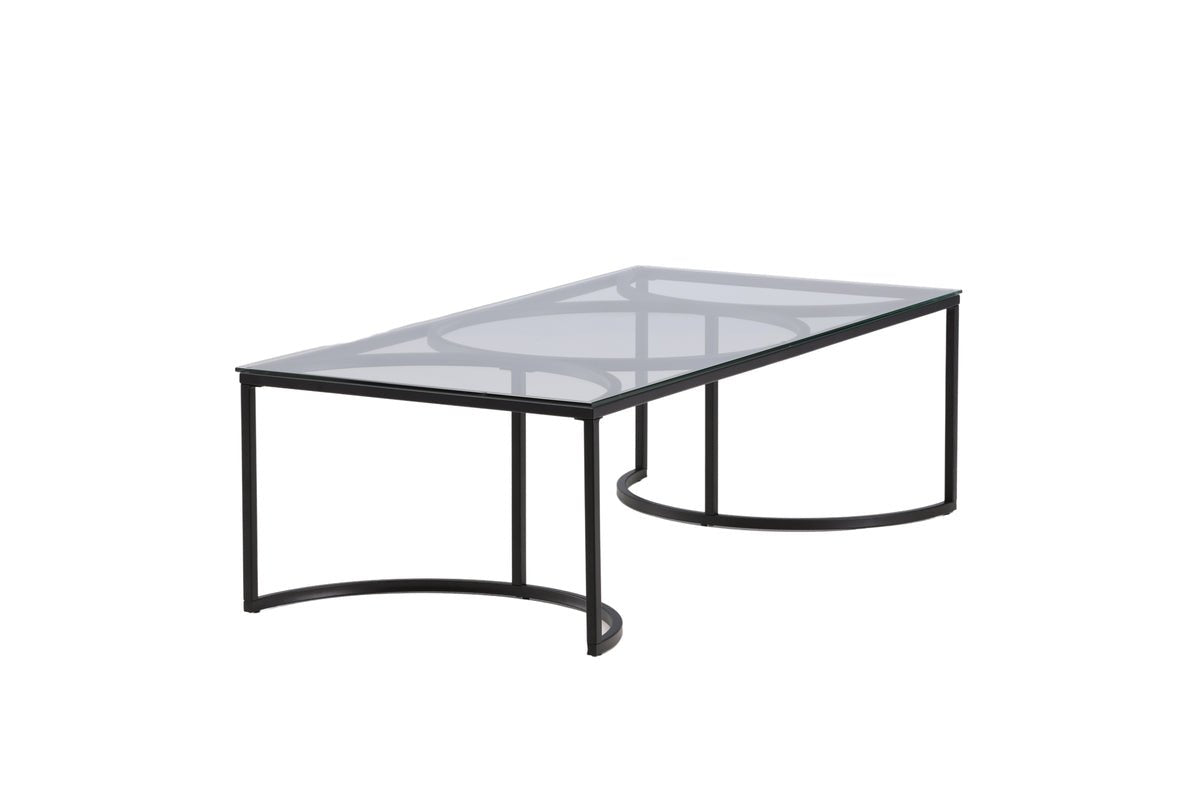 Coffee table Jordo - in two sizes with glass top