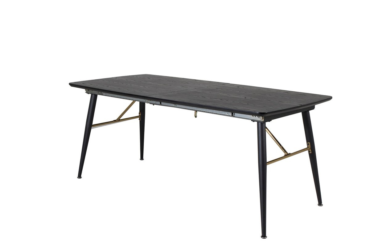 Dining table Ilyra - elegant brass details and wood look