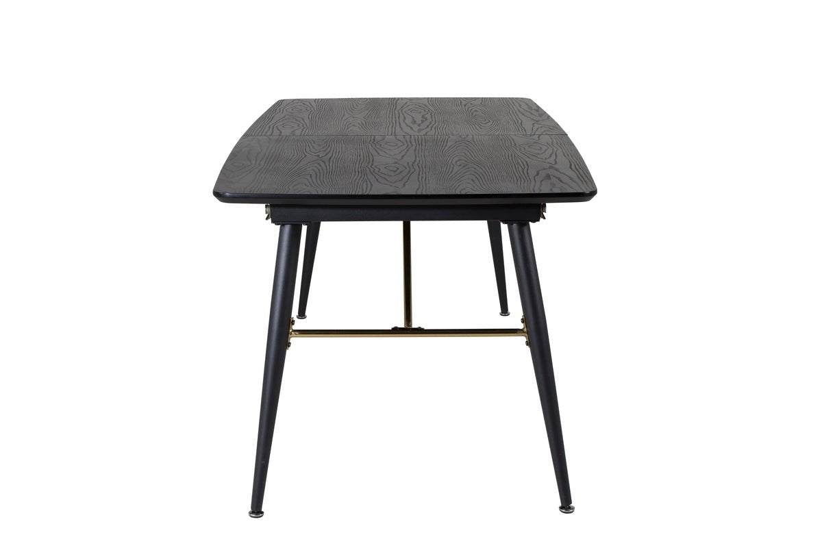 Dining table Ilyra - elegant brass details and wood look