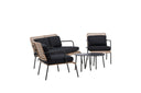 Lounge set Marocco - Backrests and seat surfaces made of natural rattan