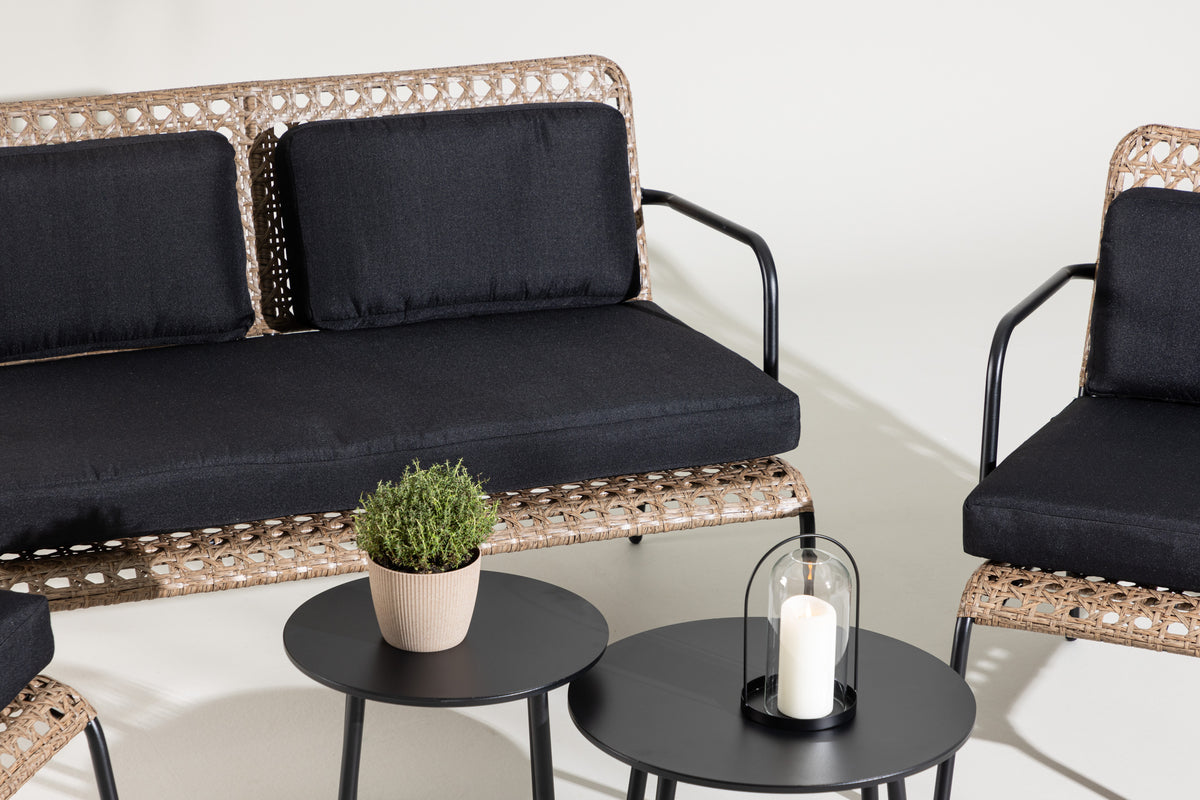 Loungeset Marocco - Rückenlehnen und Sitzflächen aus Naturrattan