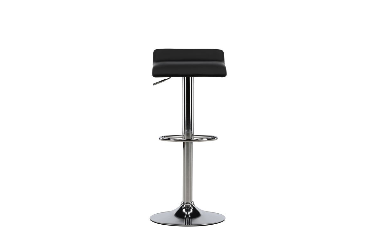 2-piece set - Bar stool Johanna chrome-plated with black seat