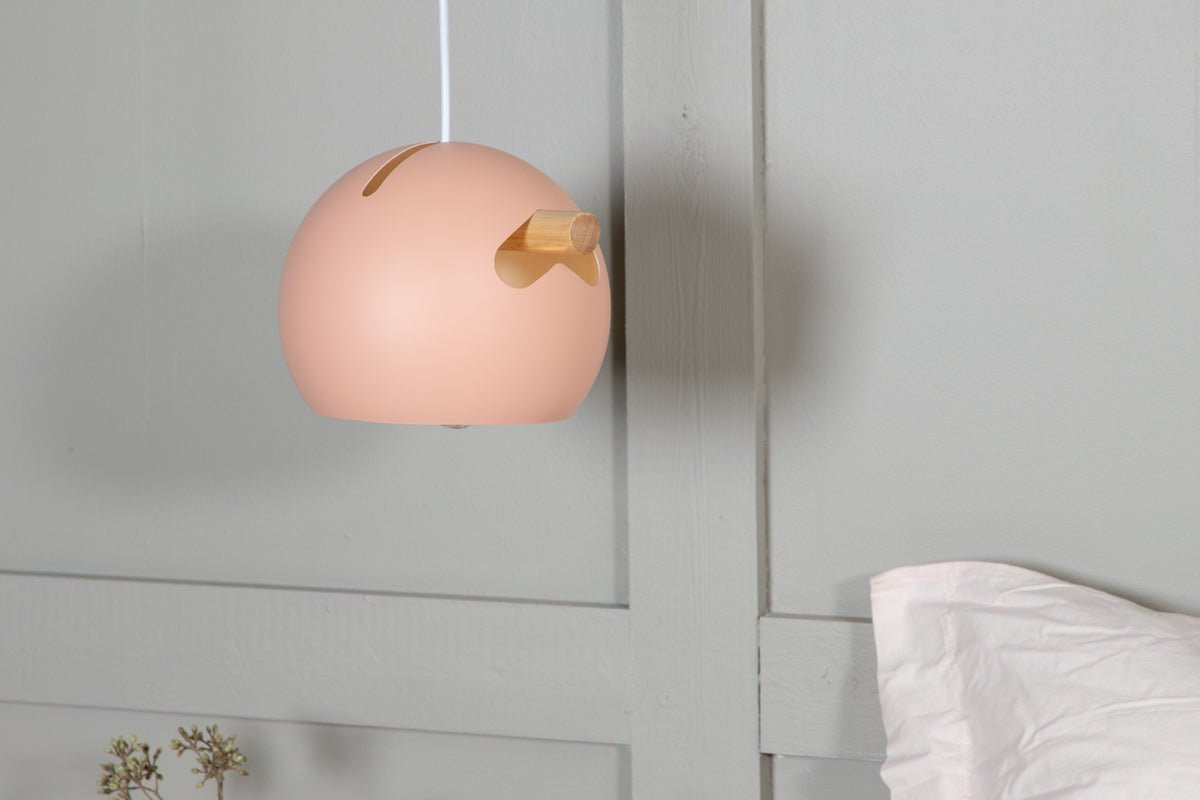 Pendant Light "Serengeti" – Trendy Old Rose with Walnut Details
