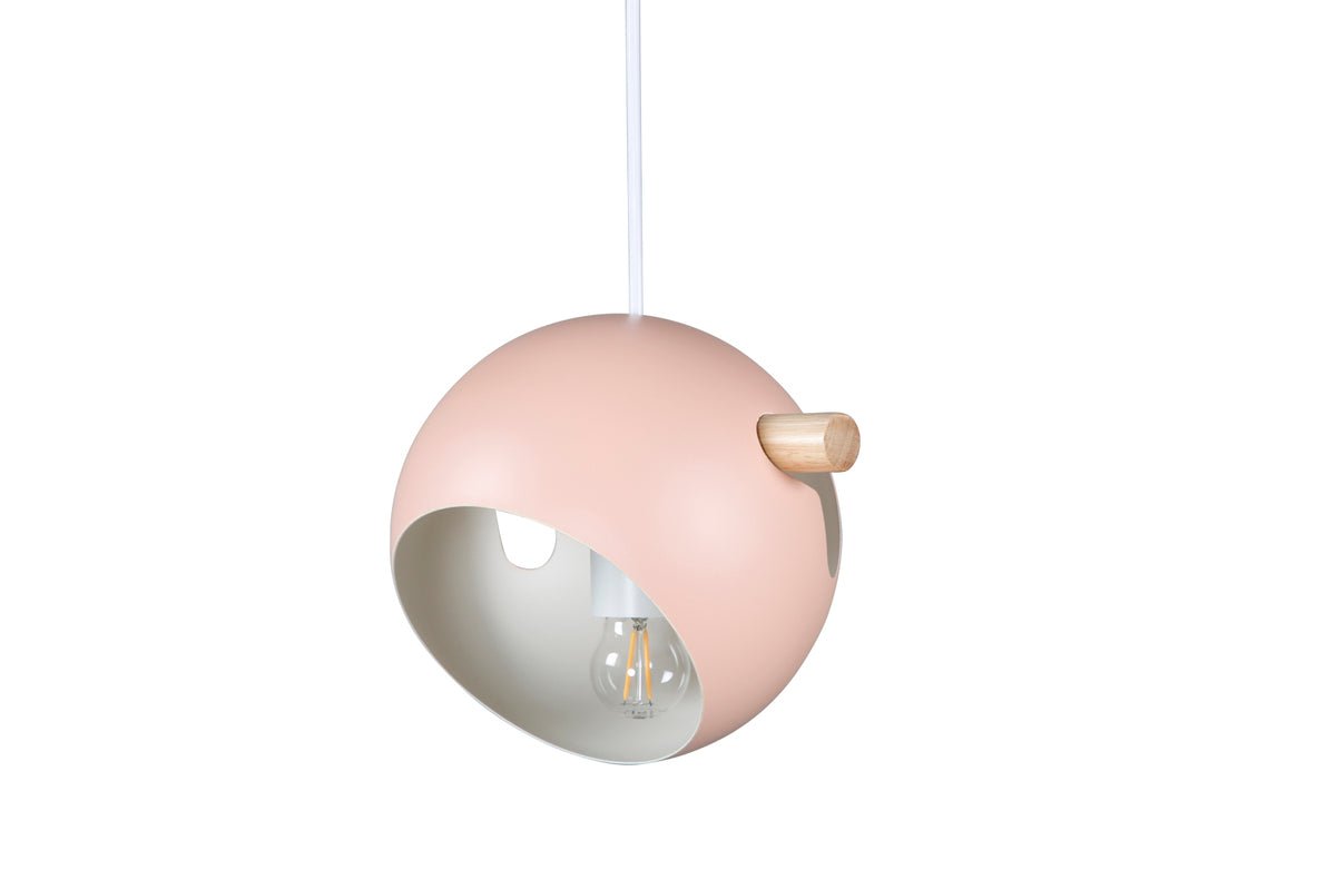Pendant Light "Serengeti" – Trendy Old Rose with Walnut Details