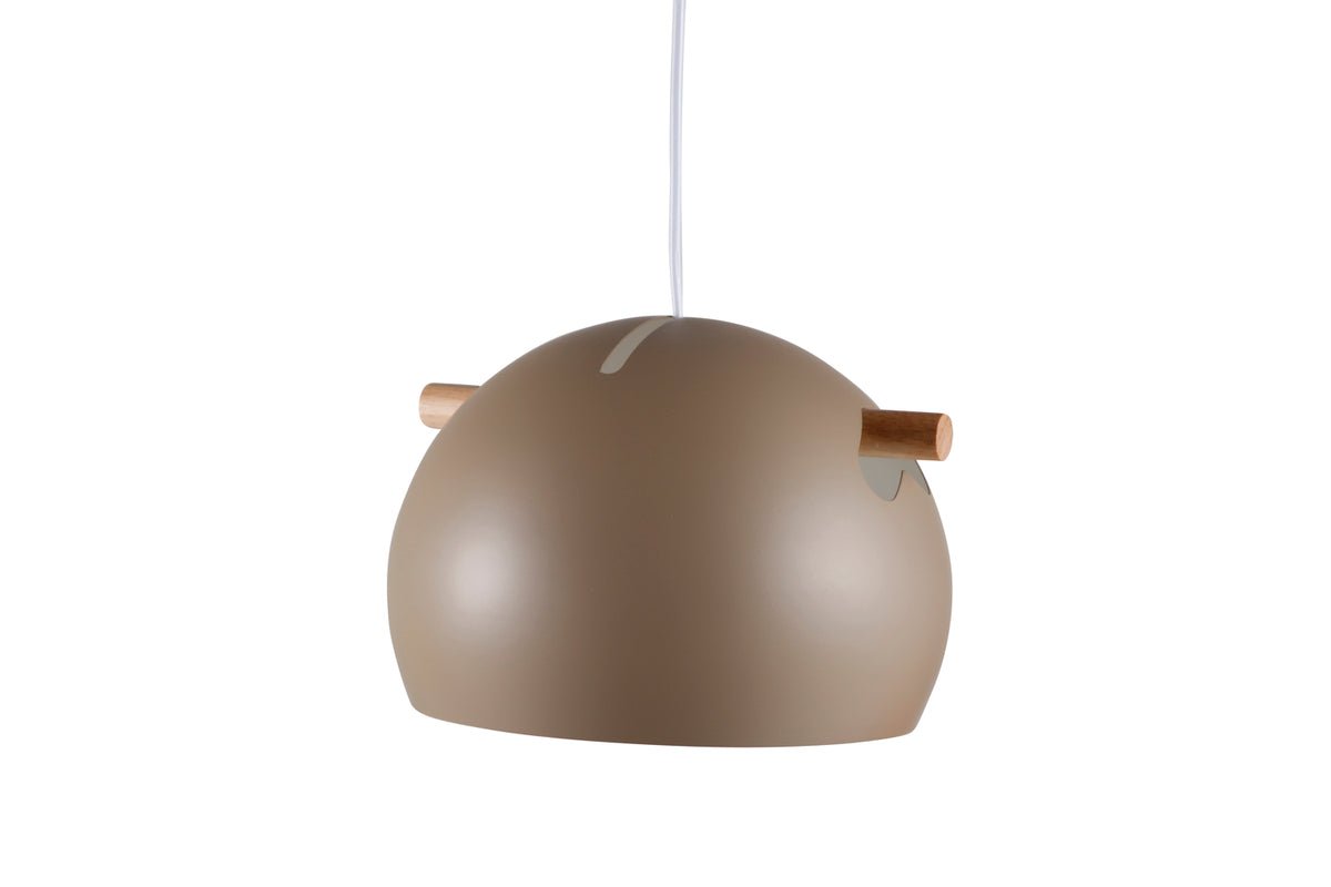 Pendant Light "Serengeti" – Warm Beige Tone with Walnut Details