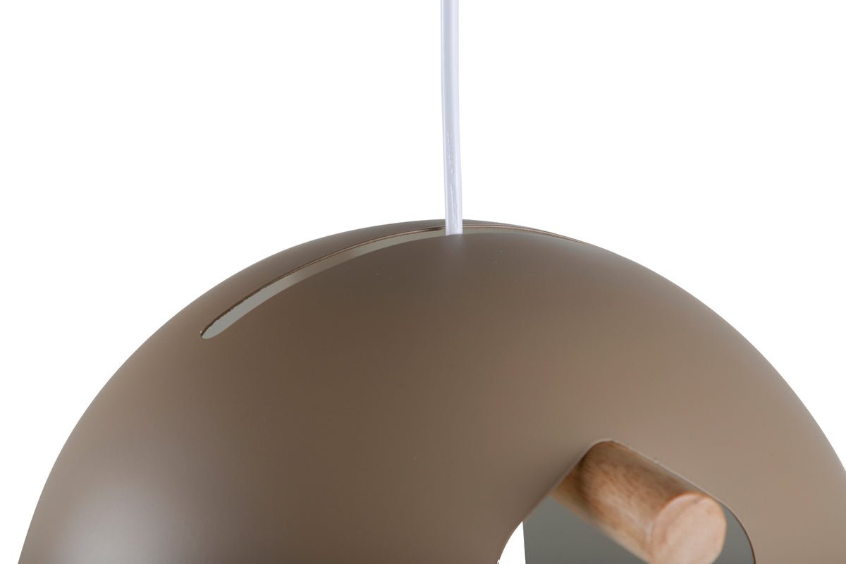 Pendant Light "Serengeti" – Warm Beige Tone with Walnut Details