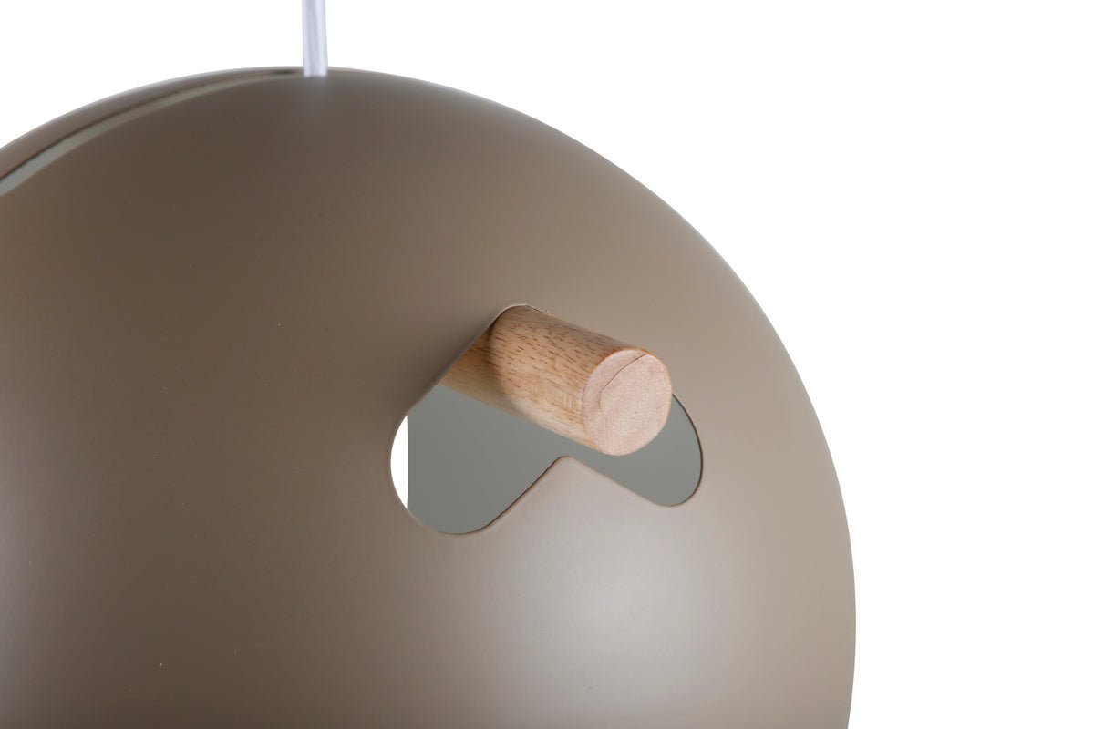Pendant Light "Serengeti" – Warm Beige Tone with Walnut Details