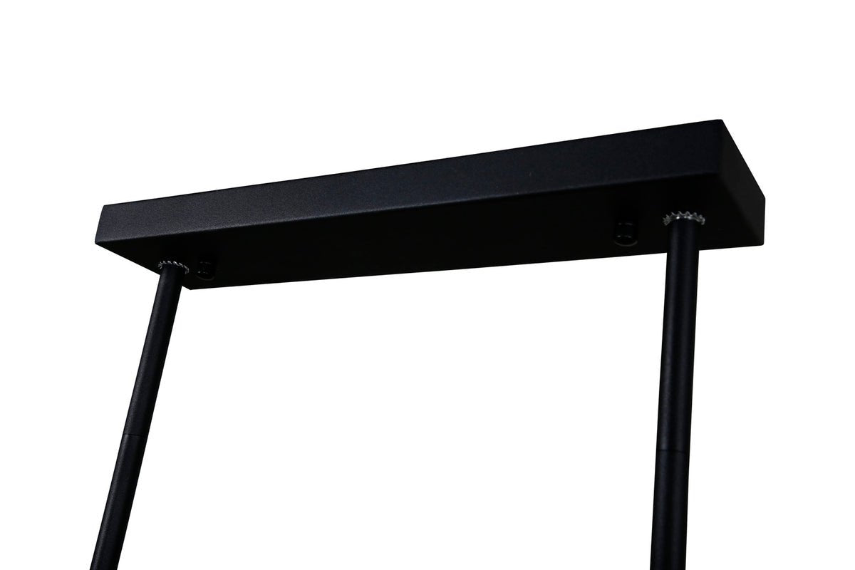 Pendant lamp "Bwindi" – frame made of black steel with four smaller light sources