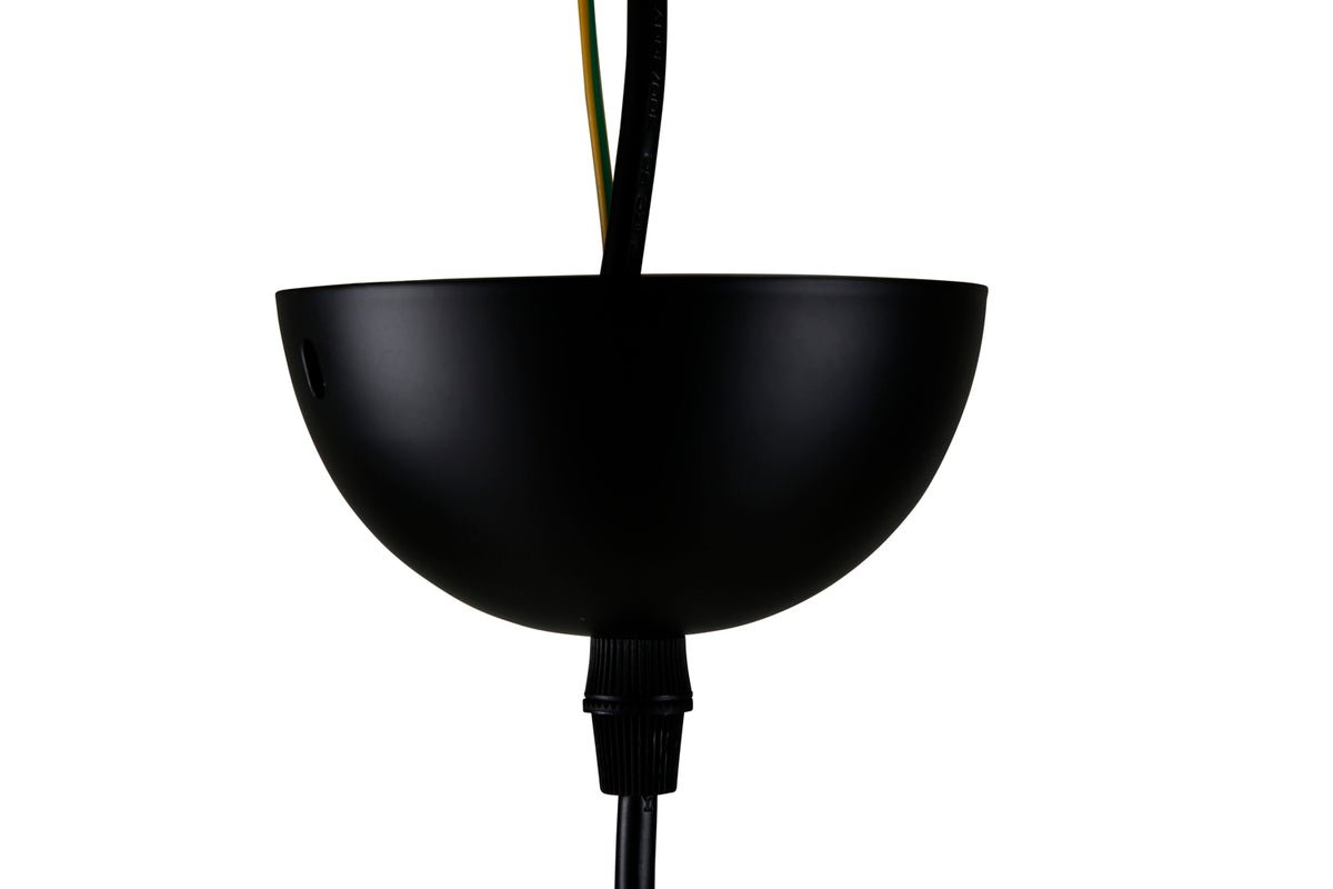 Pendant lamp "Black Beauty" – With elegant copper-colored interior design