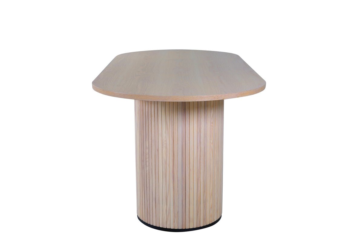 Dining table Moani - with sturdy frame in ribbed design