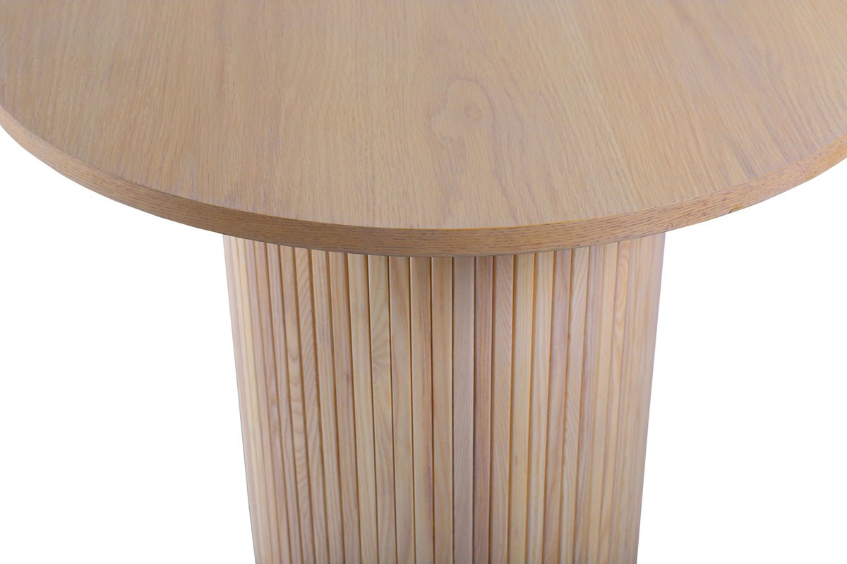 Dining table Moani - with sturdy frame in ribbed design