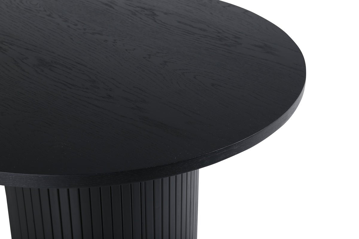 Dining table Moani - with sturdy frame in ribbed design