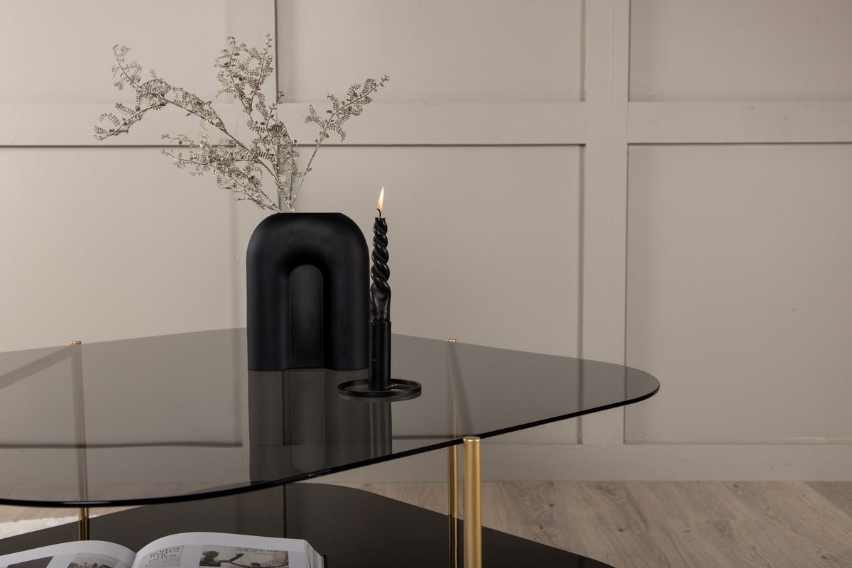 Coffee table Torben - with glass and marble top