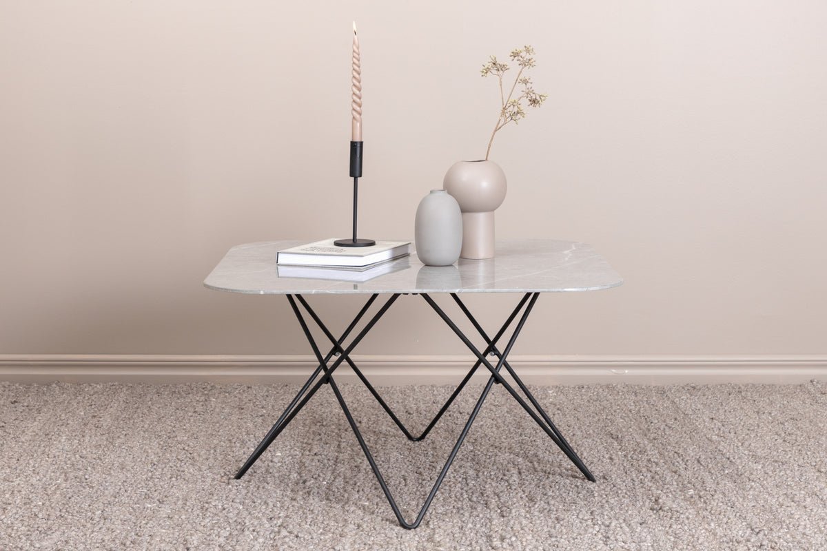 Coffee table Tango - with tabletop made of marble glass