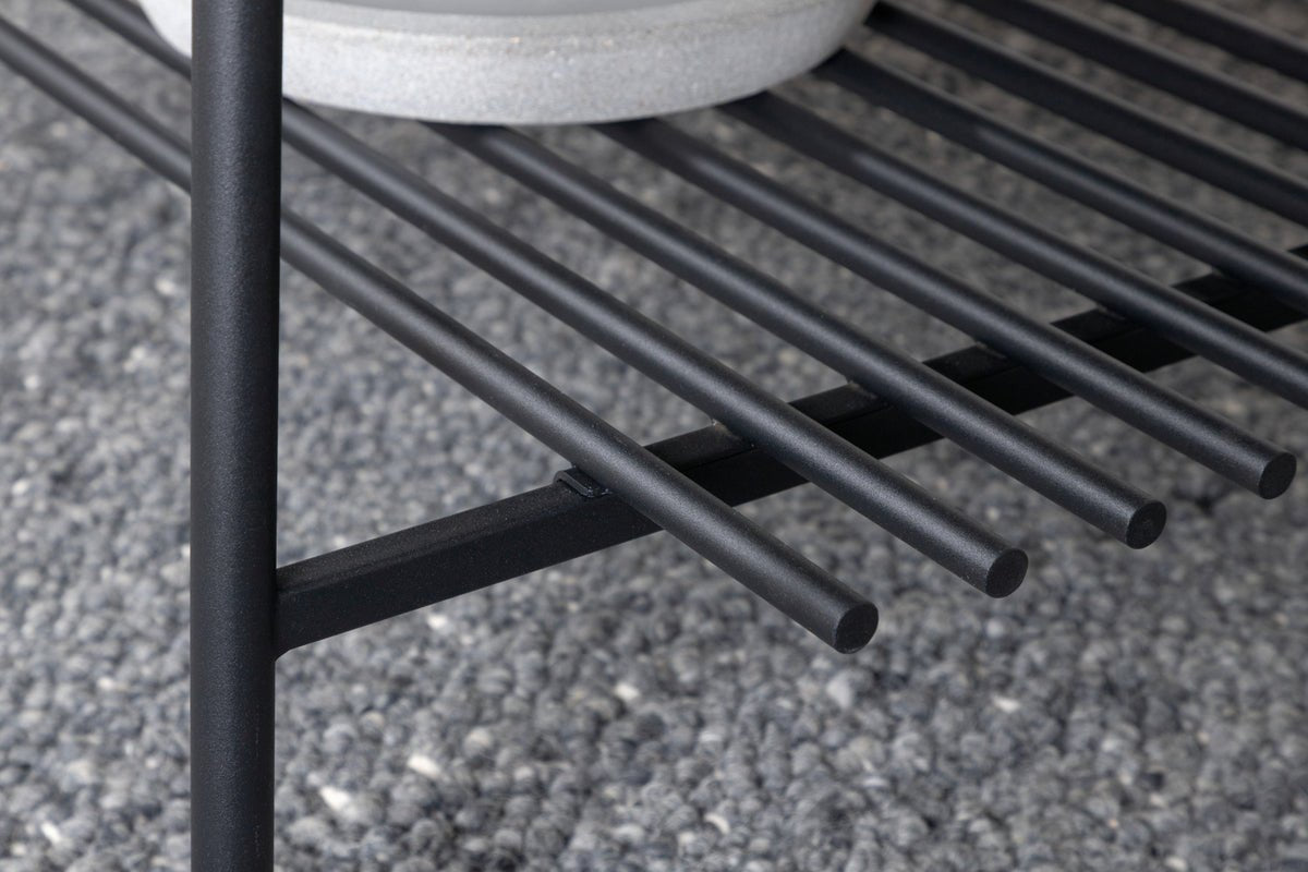 Coffee table Staffan - in black with glass top