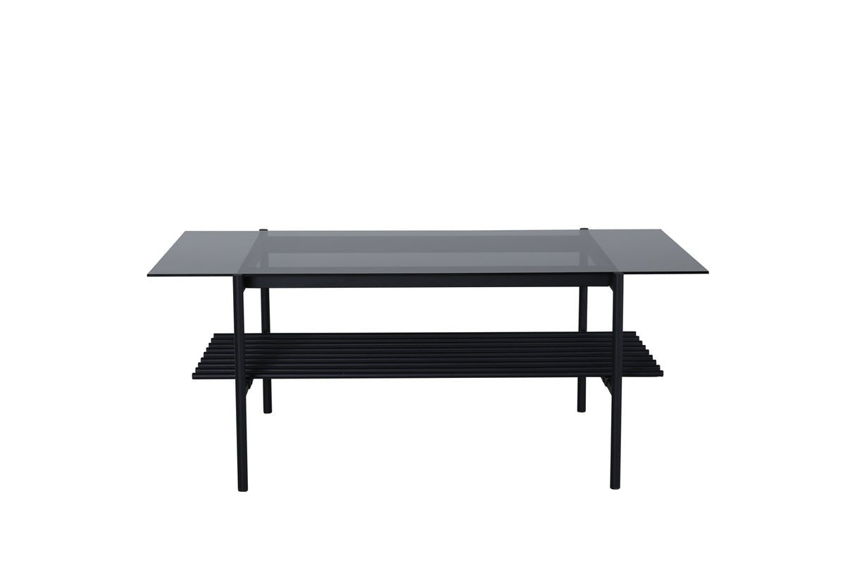 Coffee table Staffan - in black with glass top