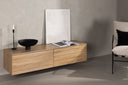 TV lowboard Valborg – walnut veneer in natural look