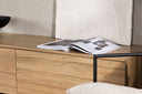 TV lowboard Valborg – walnut veneer in natural look