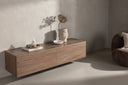 TV lowboard Valborg – walnut veneer in natural look