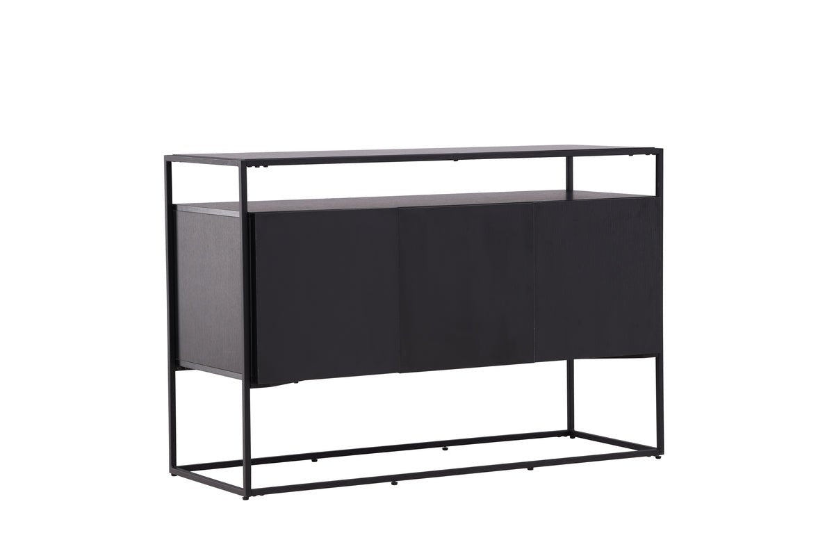 Chest of drawers Merivo – Black, industrial chic with open frame