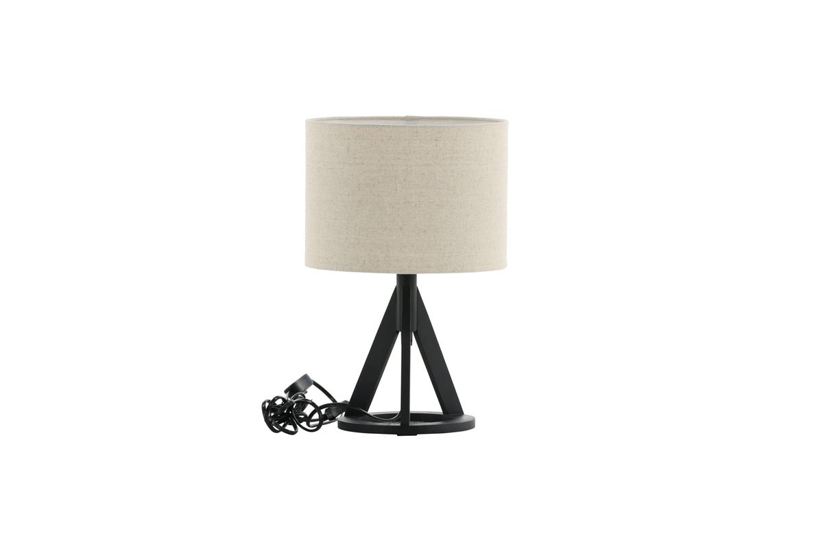 Table lamp "Nora" – Stylish tripod with a lampshade made of linen