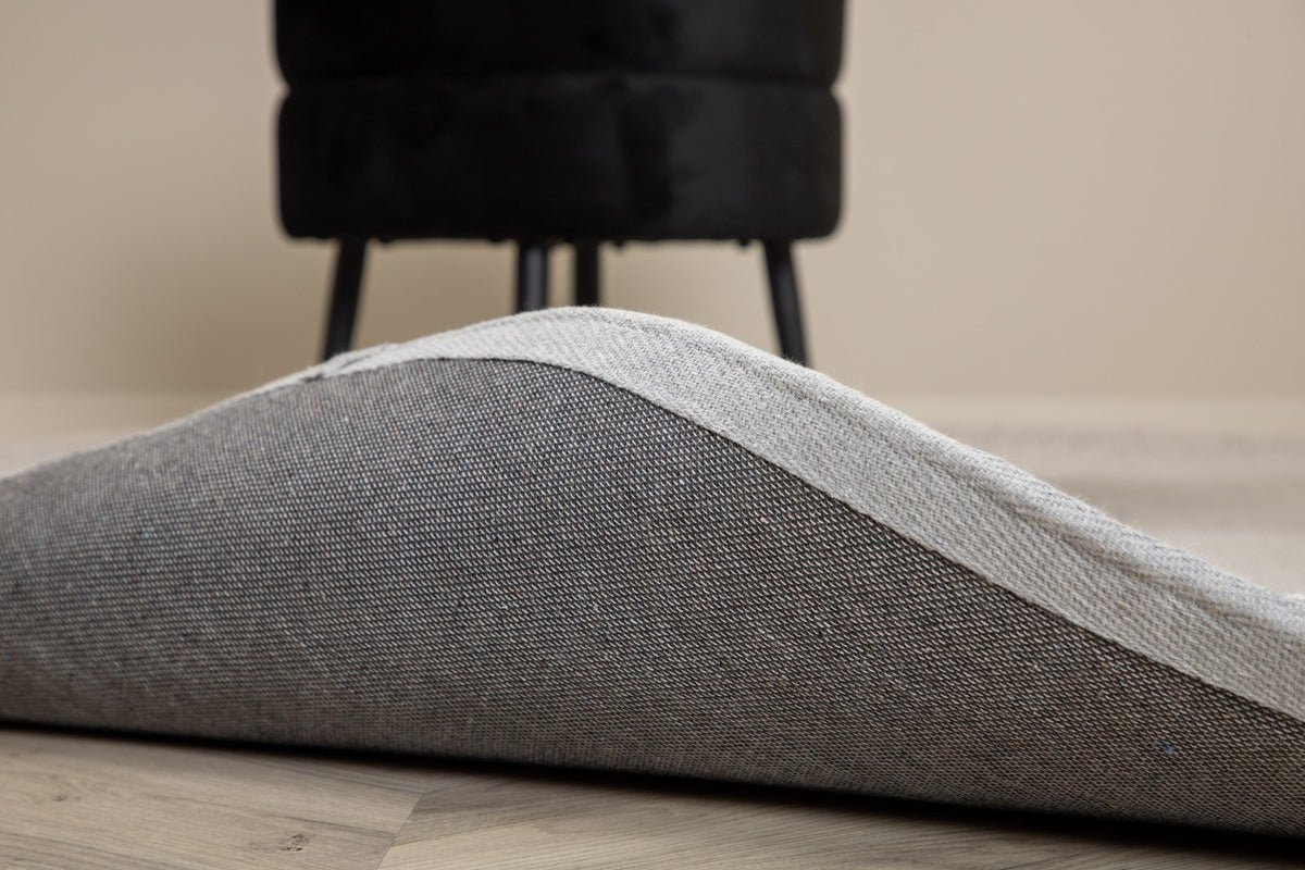 Rug Lunor – round in Gray made of polyester