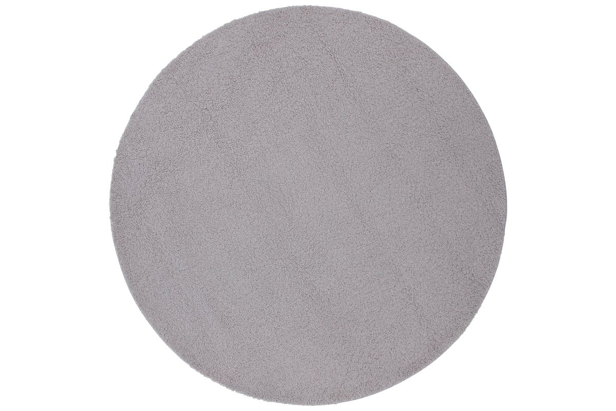 Rug Lunor – round in Gray made of polyester