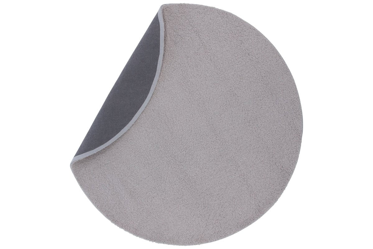 Rug Lunor – round in Gray made of polyester