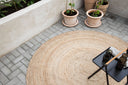Carpet Palin – round in natural color made of jute