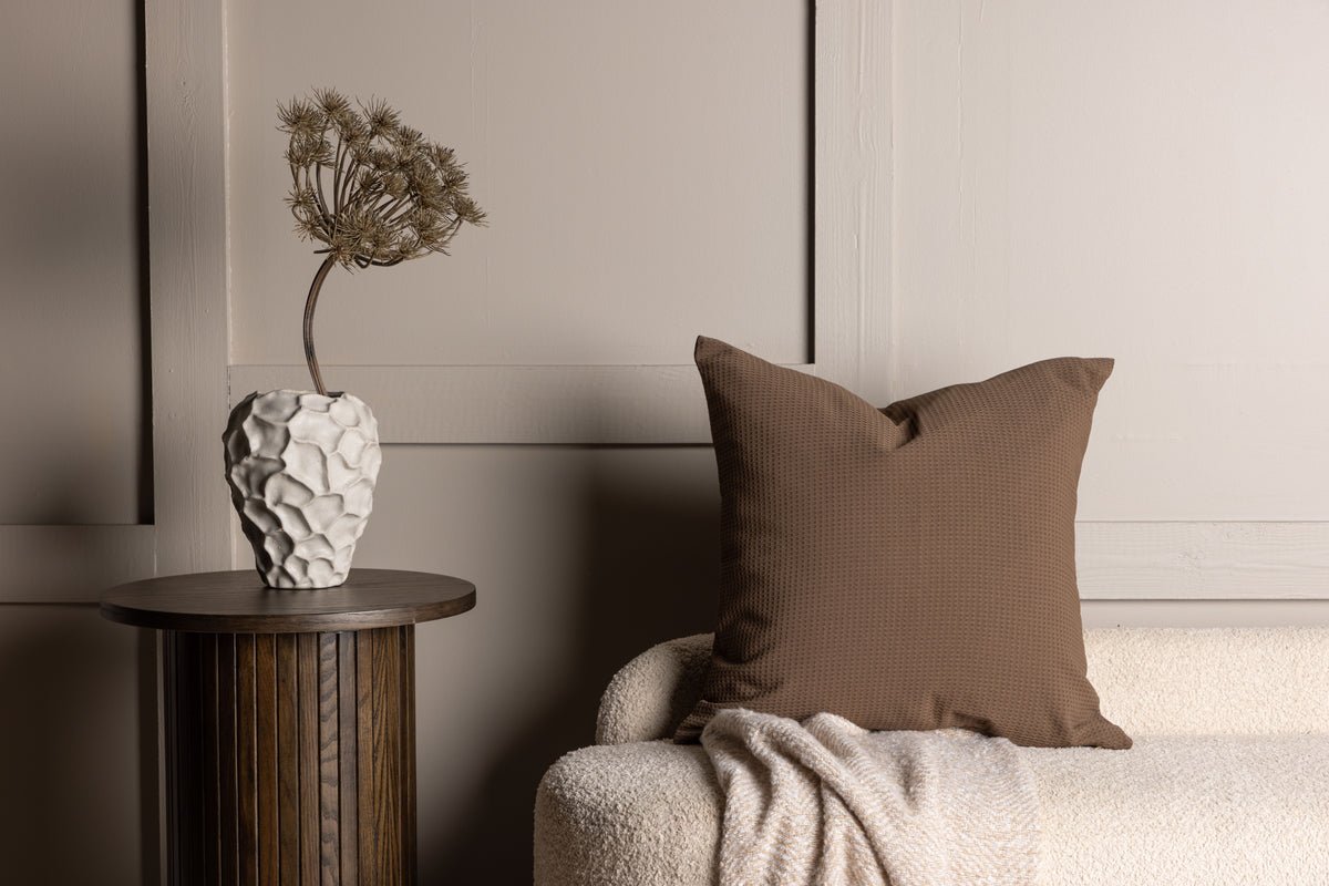 Kissenbezug Agatha - 50x50 cm in Schwarz, Grün und Dunkelbraun