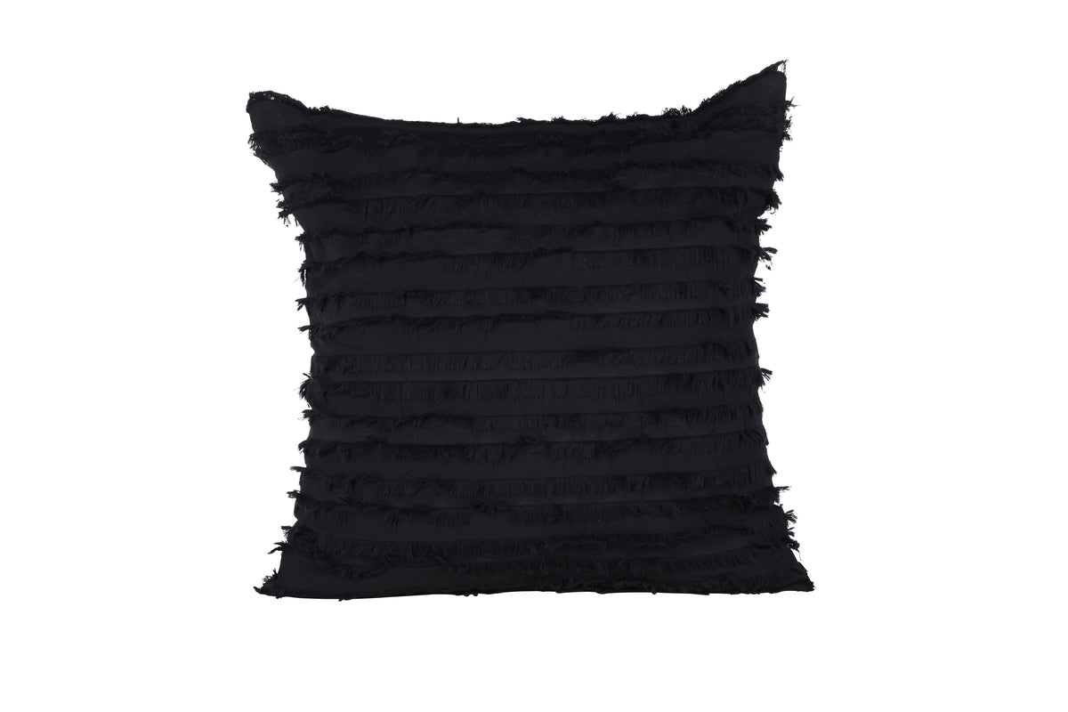 Kissenbezug Erika - 45x45 cm in Schwarz aus 100% Baumwolle