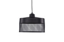 Pendant light Jolina – made of matte black iron with a decorative mesh shade