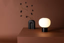 Table lamp Dachstein – White lampshade for pleasant light