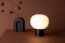 Table lamp Dachstein – White lampshade for pleasant light
