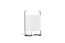 Floor lamp Elvra – Fabric shade in Beige with black metal frame (Height 48 cm)