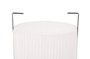 Floor lamp Elvra – Fabric shade in Beige with black metal frame (Height 48 cm)