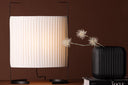 Floor lamp Elvra – Fabric shade in Beige with black metal frame (Height 48 cm)