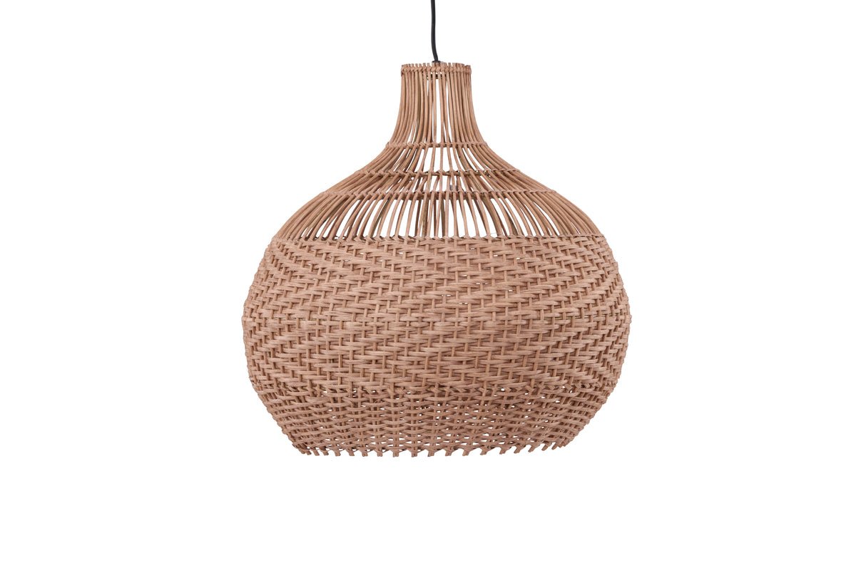 Pendant lamp "Ghanzi" – Light rattan shade with woven pattern