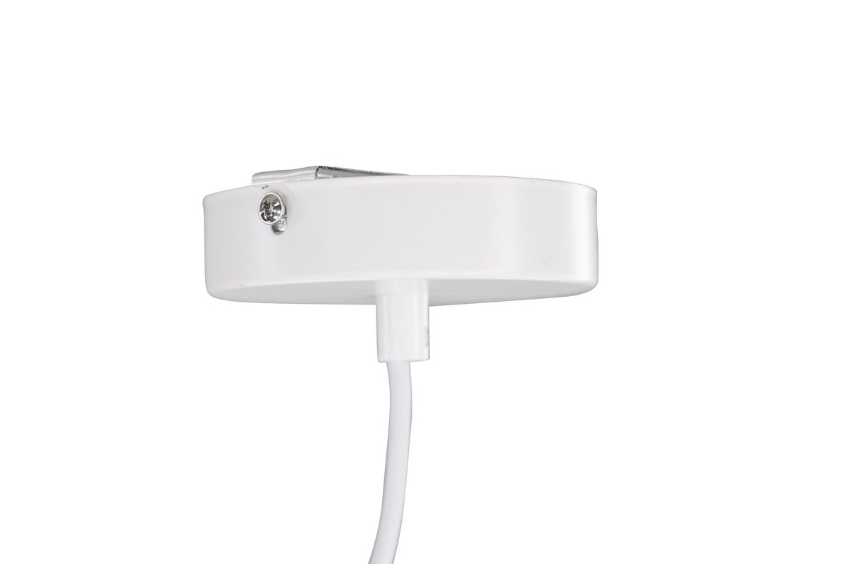 Pendant lamp "Pilanesberg White" – lampshade made of artificial feathers