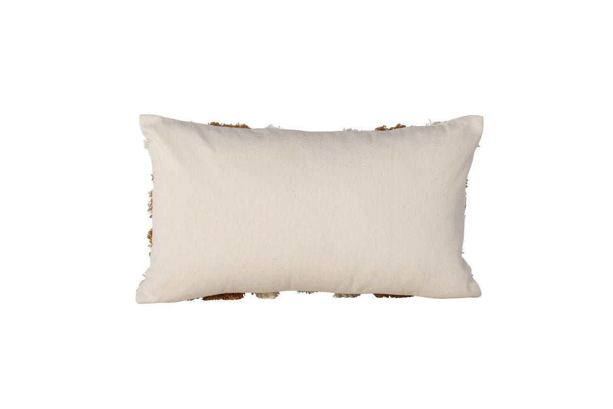 Cushion Cover Cadiz - 50x30 cm with Brown-White Diamond Pattern