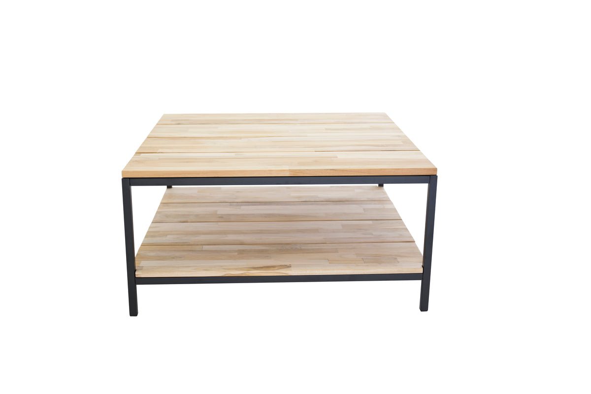 Coffee table Quarti - Teak wood meets steel
