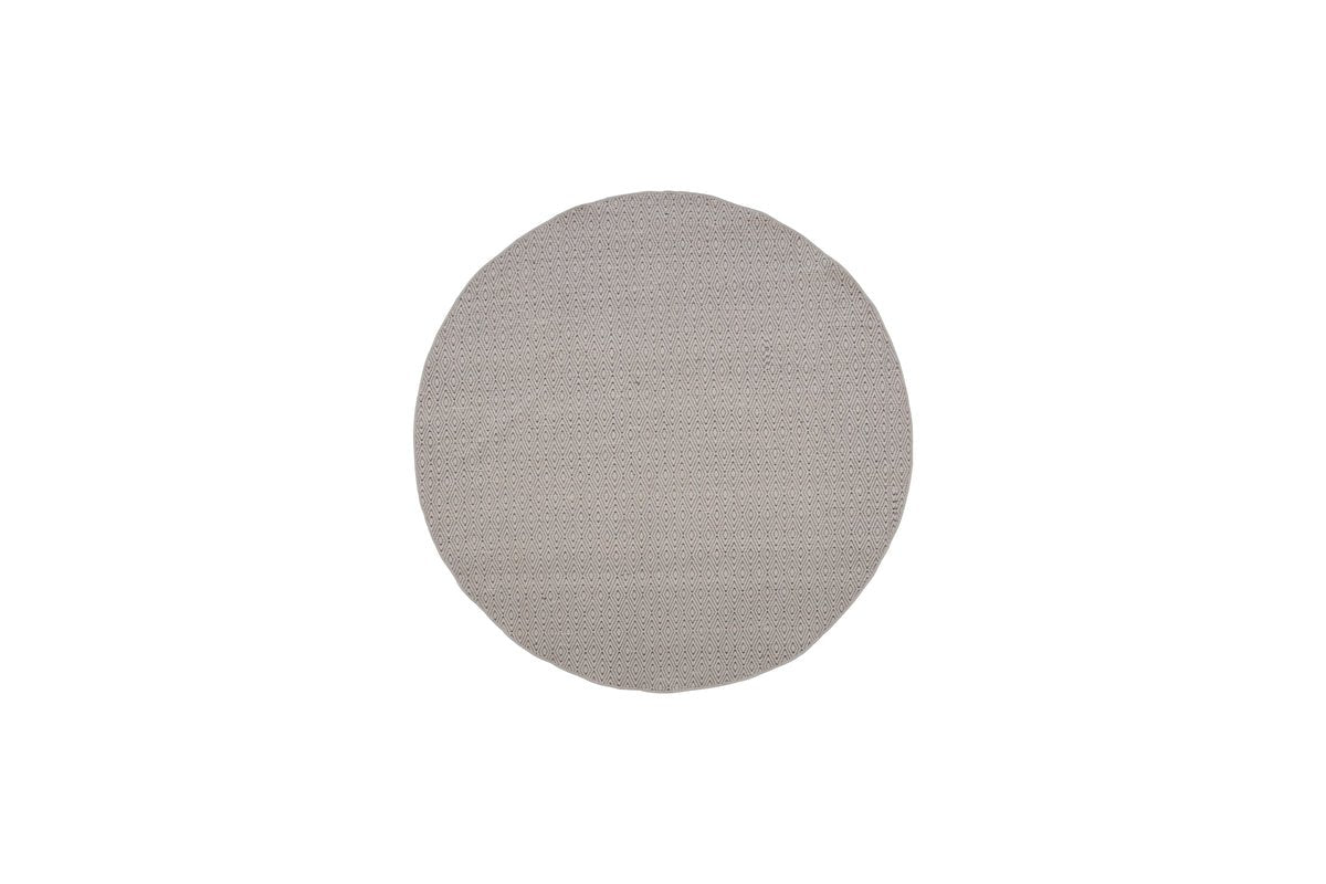 Carpet Naveen – round in Beige made of polyester & cotton