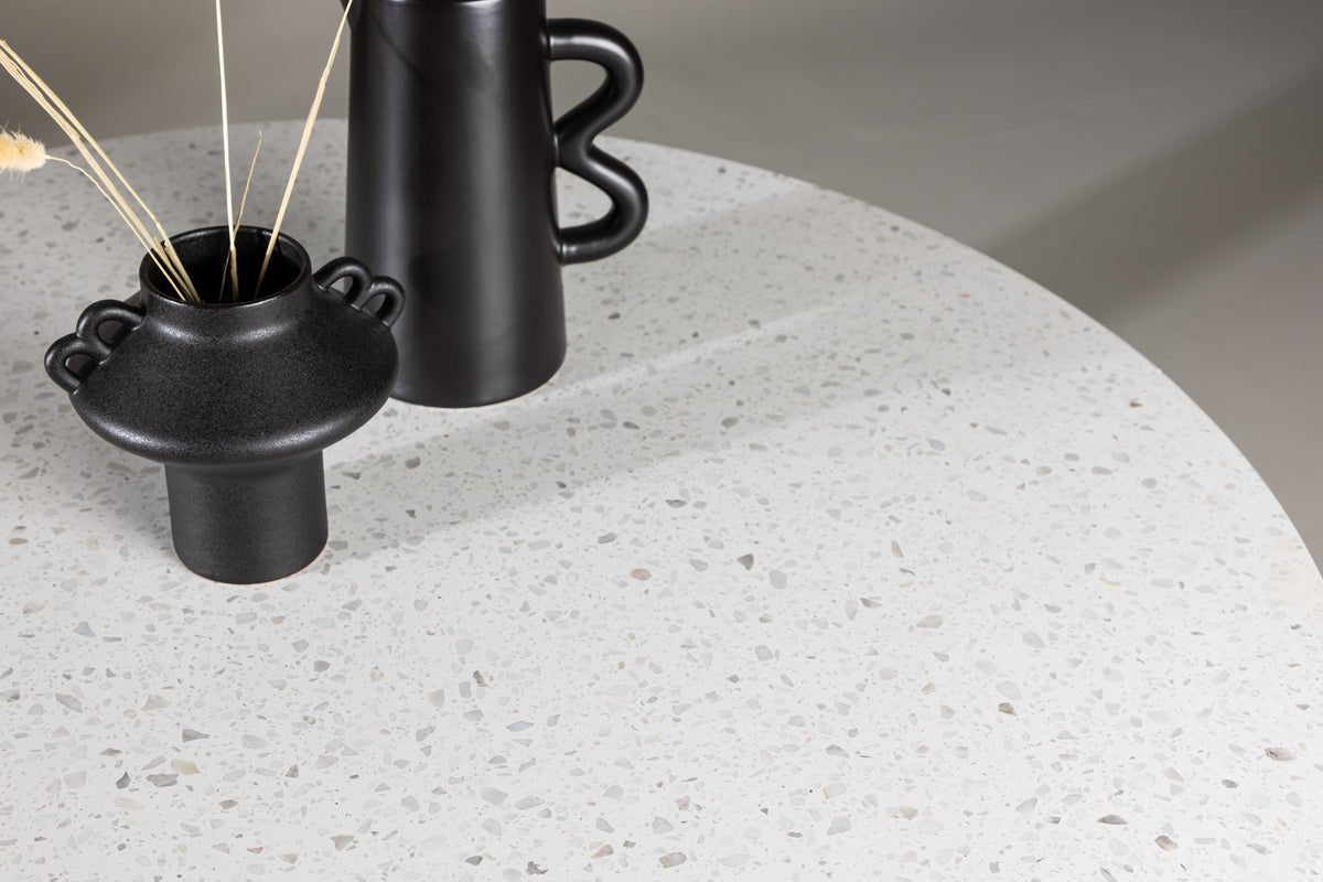 Dining table Soreya - modern dining table with high-quality terrazzo tabletop