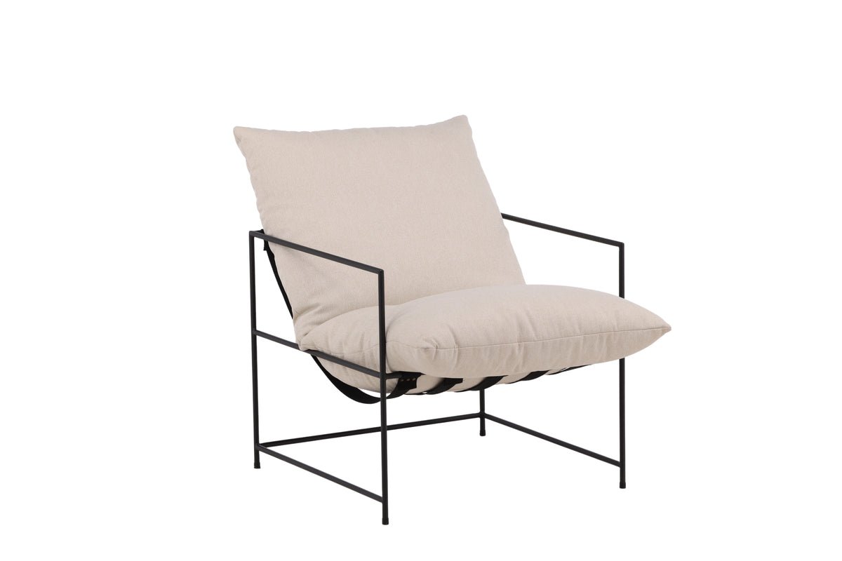 Designer lounge armchair Sedalia – modern armchair with armrests in Beige
