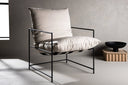 Designer lounge armchair Sedalia – modern armchair with armrests in Beige